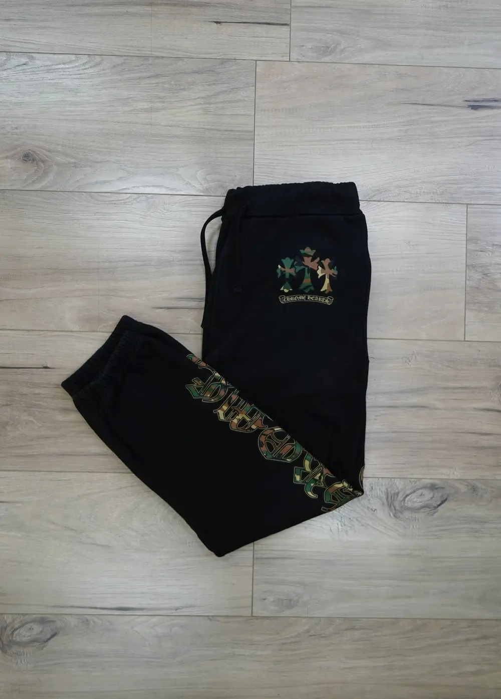 Chrome Hearts Camo Triple Cross Logo Sweatpants