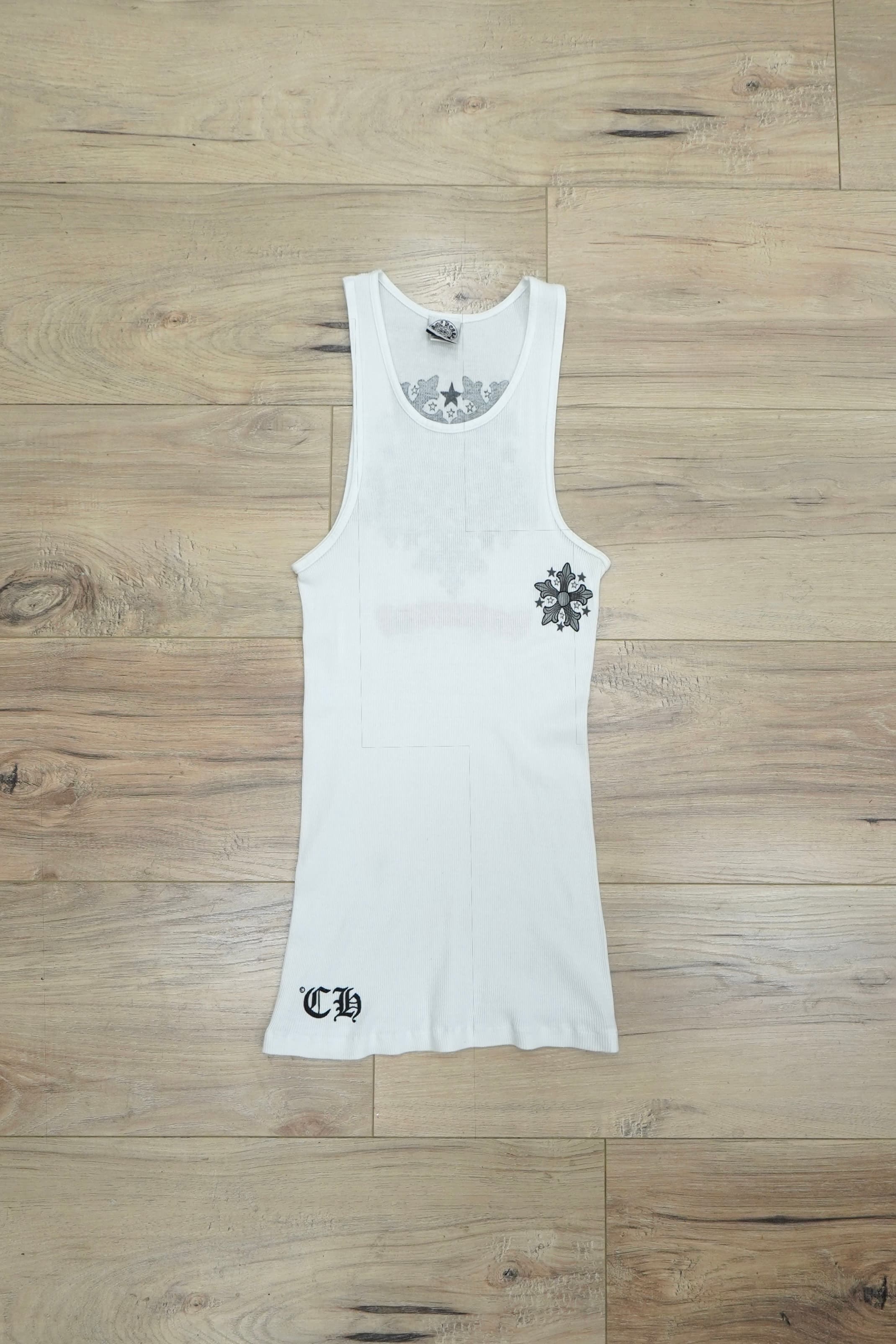 Vintage Chrome Hearts Orange Scroll Ninja Star Tank Top