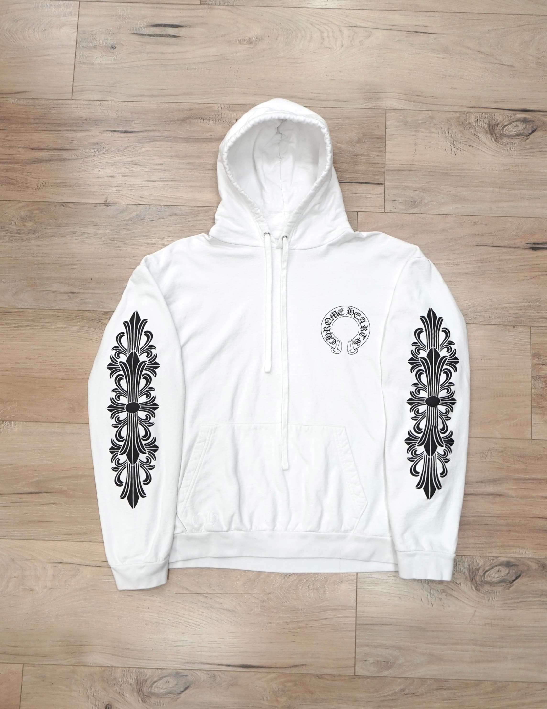 Chrome Hearts Horseshoe Floral White Hoodie