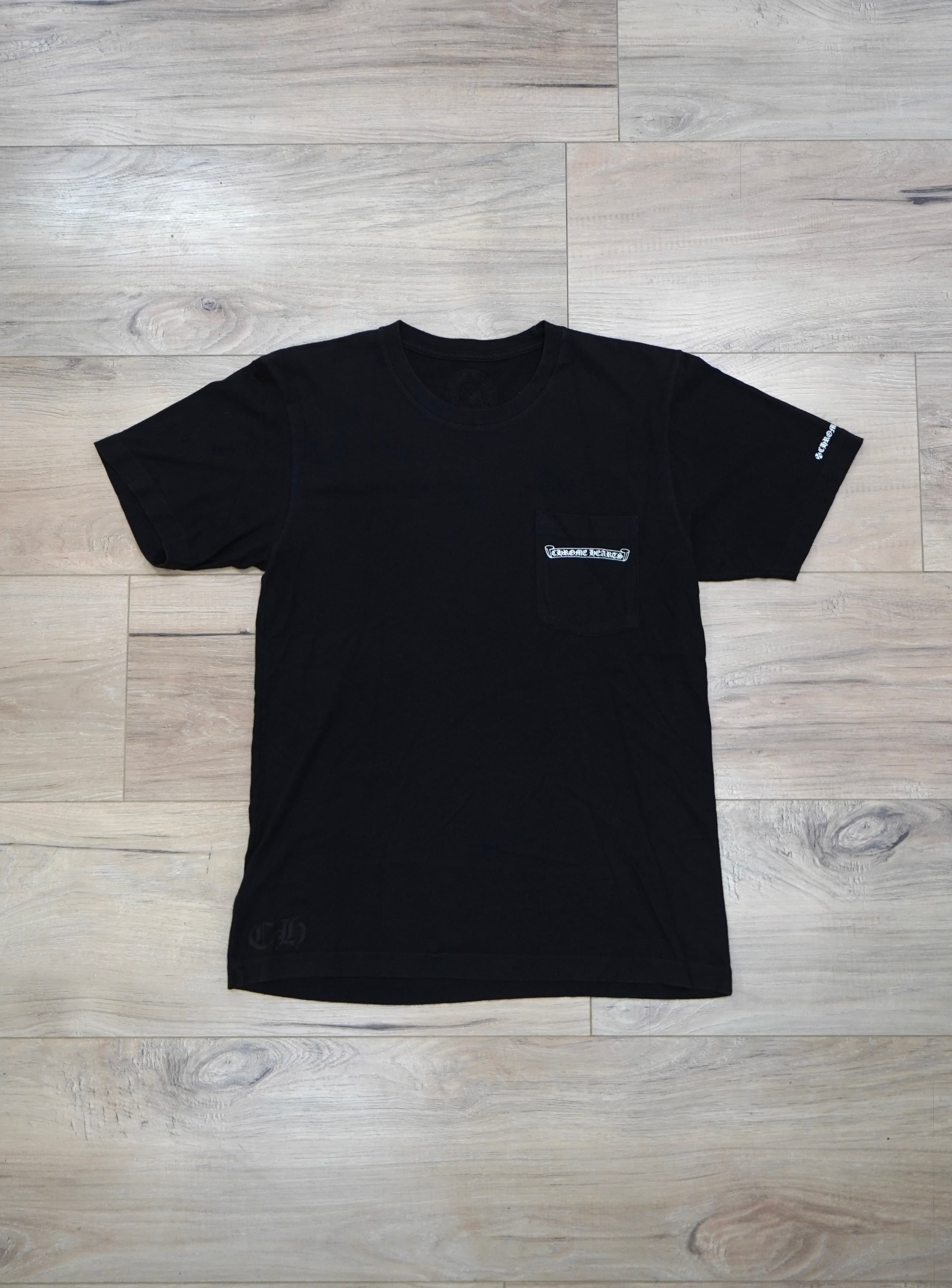 Chrome Hearts Scroll Logo Black T-Shirt