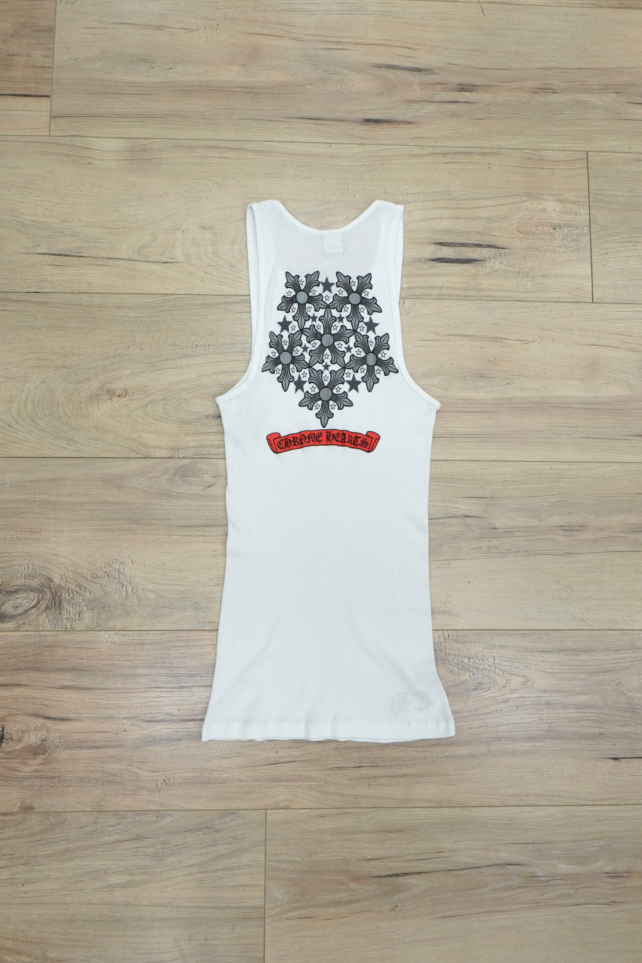Vintage Chrome Hearts Orange Scroll Ninja Star Tank Top
