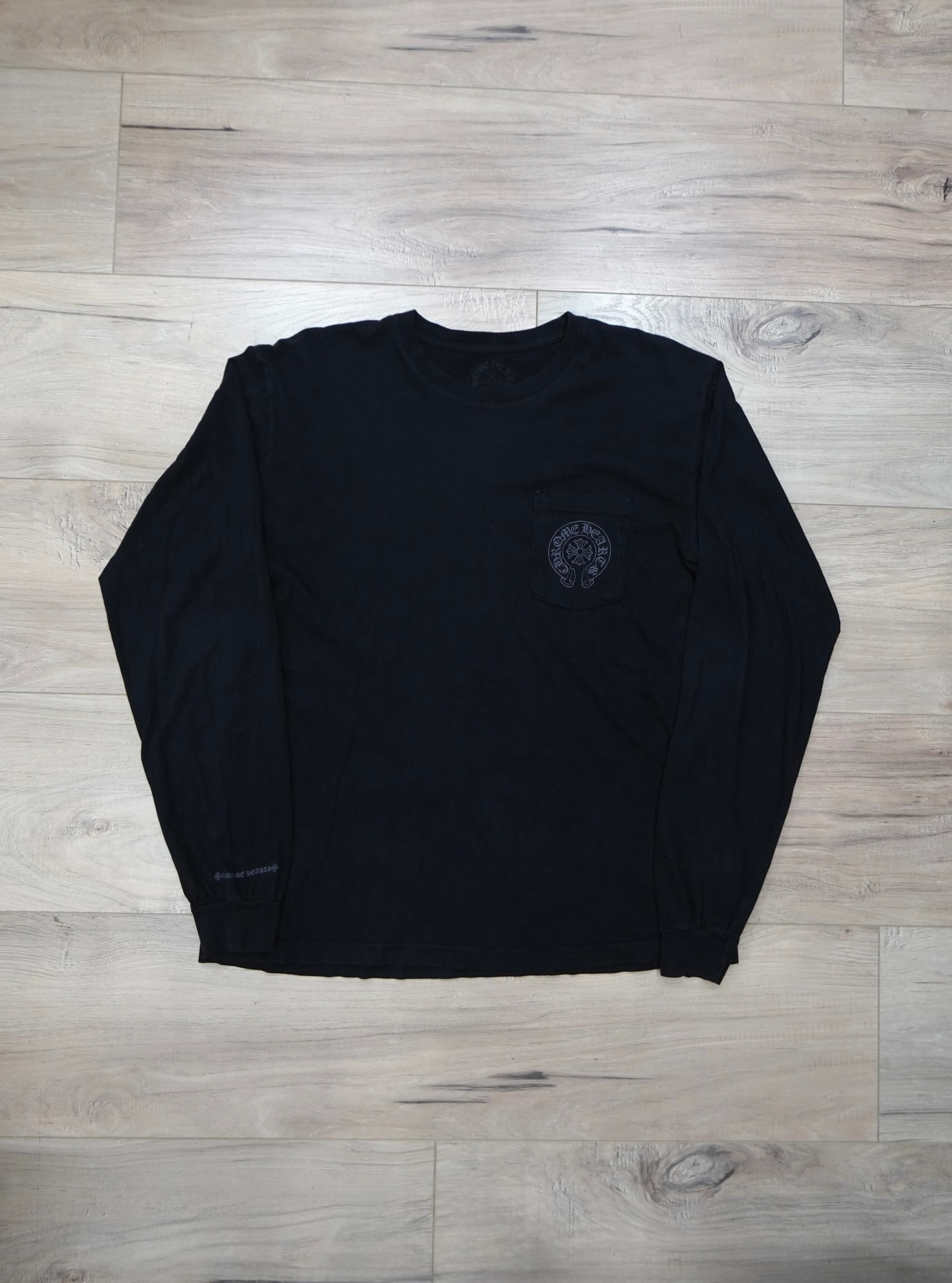 Chrome Hearts Black & Grey Horseshoe Staff Long Sleeve