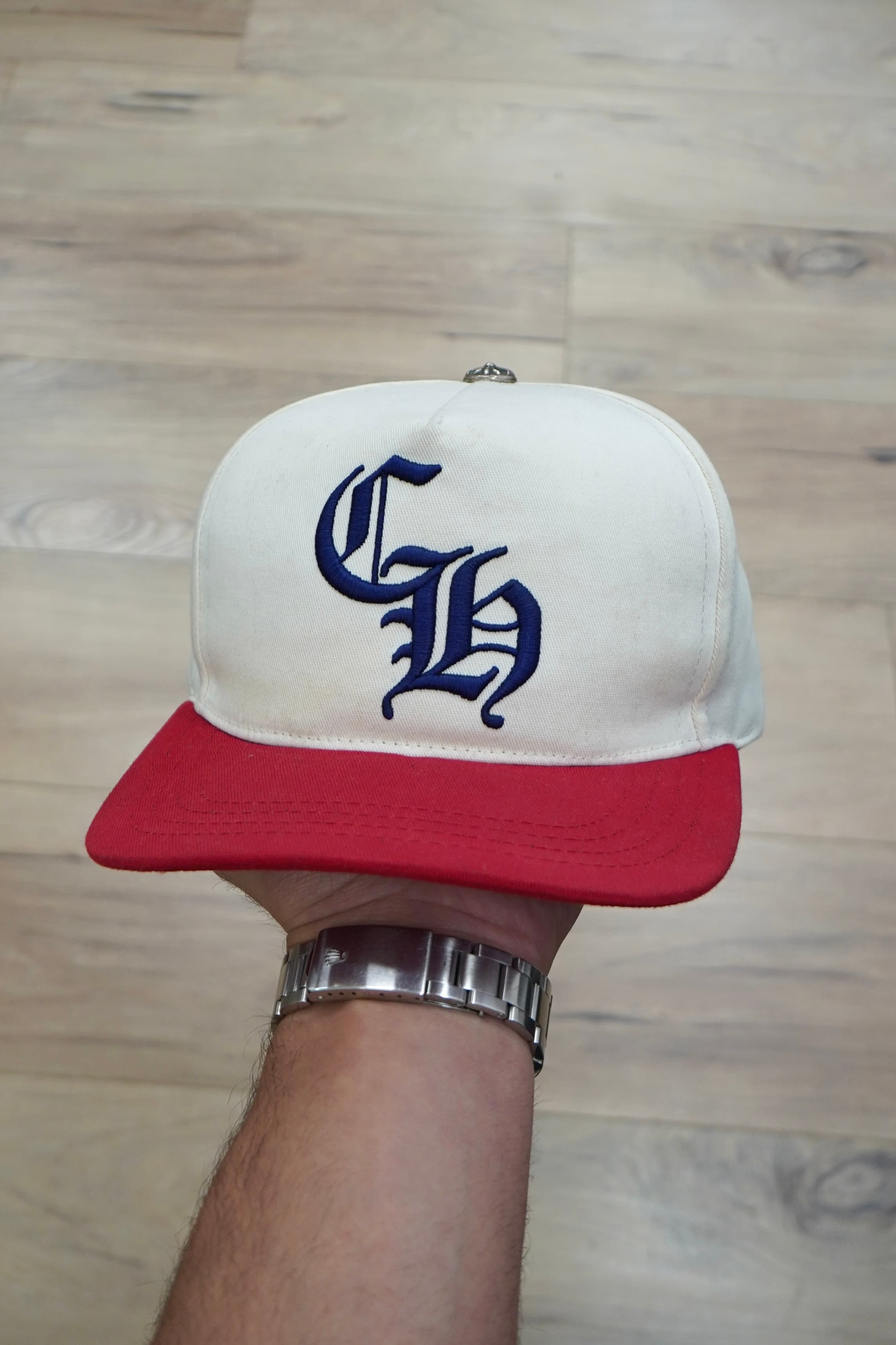 Chrome Hearts CH Logo Baseball Cap Blue Red