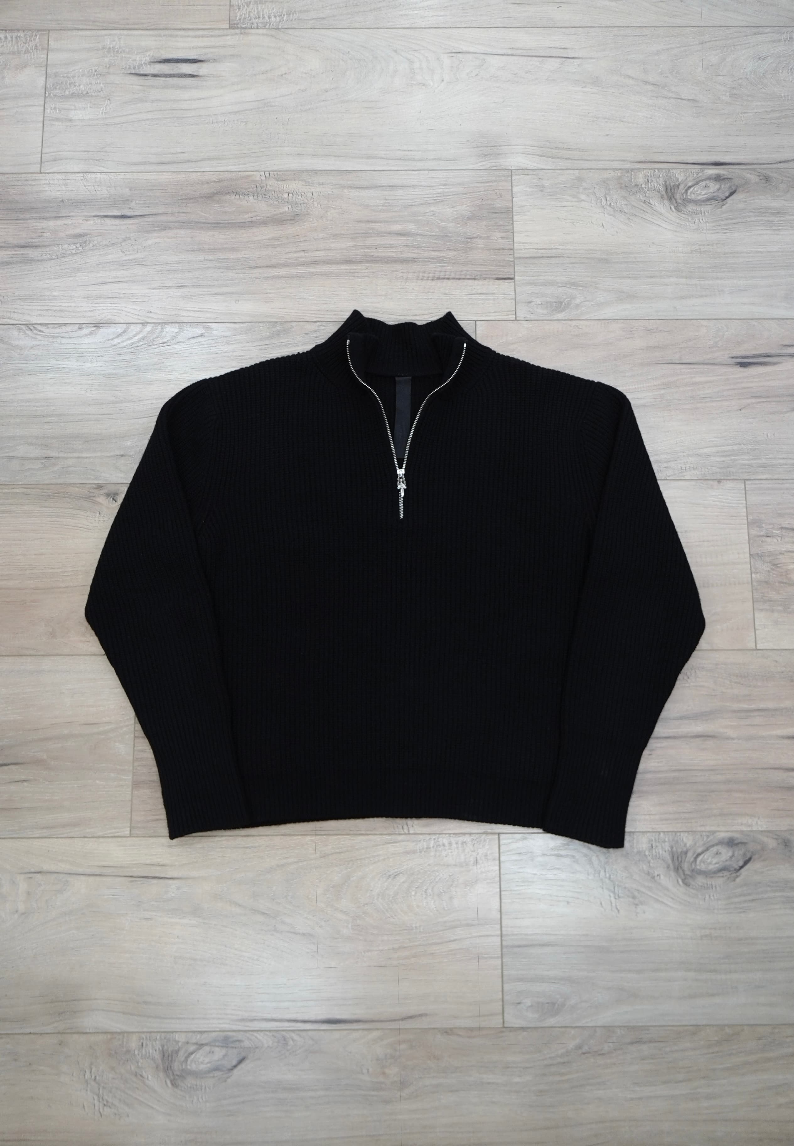 Chrome Hearts Cemetery Cross Patch Quarter Zip Cashmere Pullover